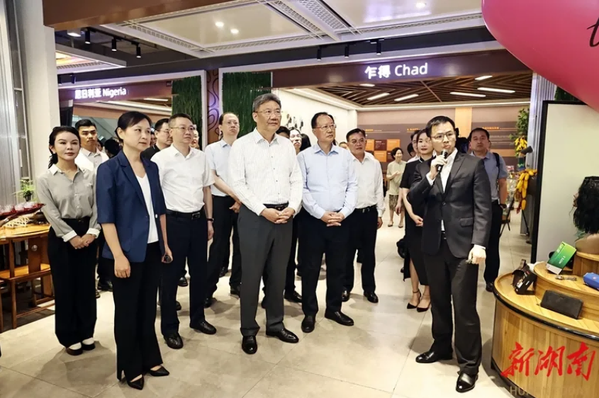 湖南農(nóng)業(yè)集團(tuán)黨委書記、董事長(zhǎng)龔小波匯報(bào) 打造對(duì)非農(nóng)業(yè)合作產(chǎn)貿(mào)一體化新模式